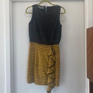 Sachin + Babi: Ankasa Silk, Leather & Sequin Dress